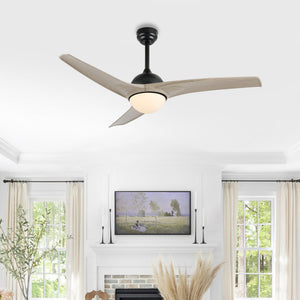 Sully 1-Light Contemporary Industrial Iron/Plastic Mobile-App/Remote-Controlled 6-Speed Propeller Integrated LED Ceiling Fan