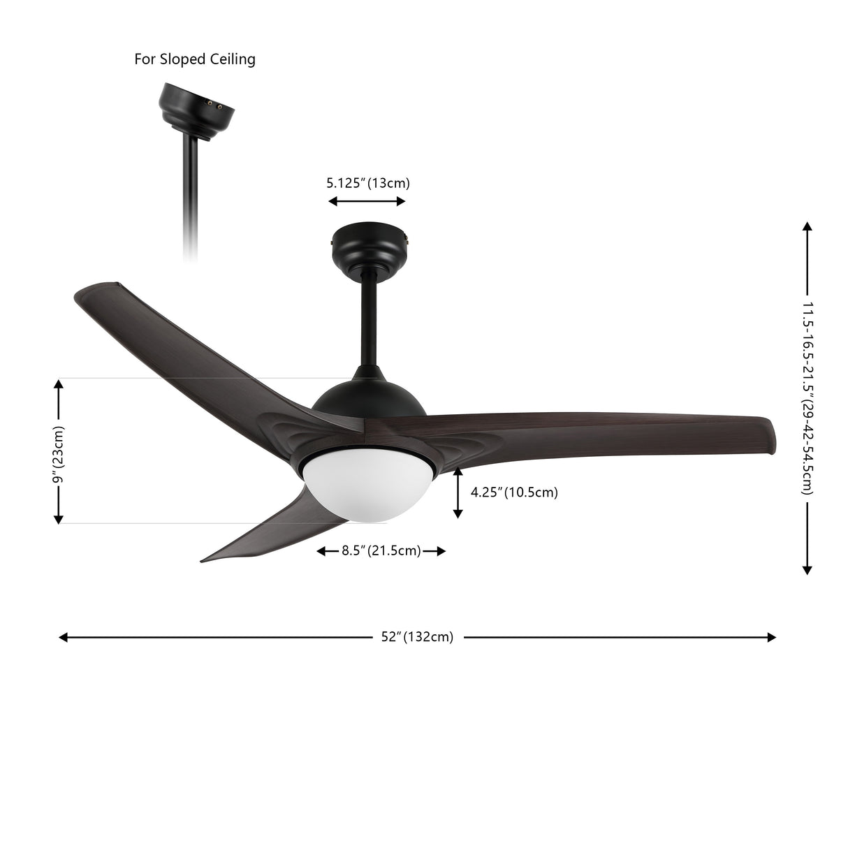 Sully 1-Light Contemporary Industrial Iron/Plastic Mobile-App/Remote-Controlled 6-Speed Propeller Integrated LED Ceiling Fan
