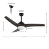 Sully 1-Light Contemporary Industrial Iron/Plastic Mobile-App/Remote-Controlled 6-Speed Propeller Integrated LED Ceiling Fan