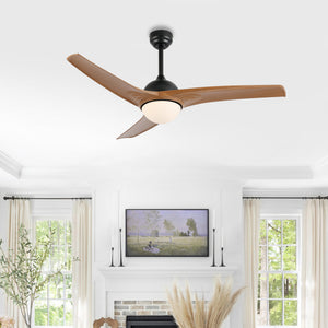 Sully 1-Light Contemporary Industrial Iron/Plastic Mobile-App/Remote-Controlled 6-Speed Propeller Integrated LED Ceiling Fan