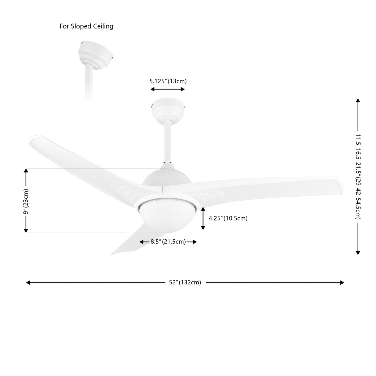 Sully 1-Light Contemporary Industrial Iron/Plastic Mobile-App/Remote-Controlled 6-Speed Propeller Integrated LED Ceiling Fan
