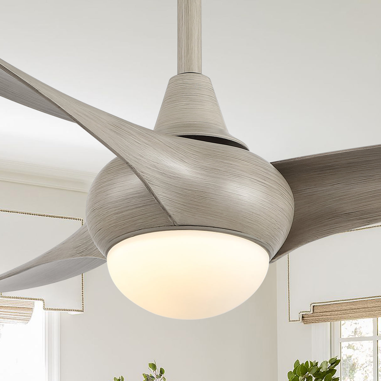 Aviator 1-Light Coastal Vintage Iron/Plastic Mobile-App/Remote-Controlled 6-Speed Retro Swirl Integrated LED Ceiling Fan
