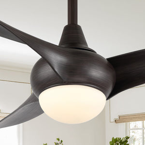 Aviator 1-Light Coastal Vintage Iron/Plastic Mobile-App/Remote-Controlled 6-Speed Retro Swirl Integrated LED Ceiling Fan