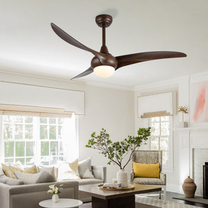 Aviator 1-Light Coastal Vintage Iron/Plastic Mobile-App/Remote-Controlled 6-Speed Retro Swirl Integrated LED Ceiling Fan