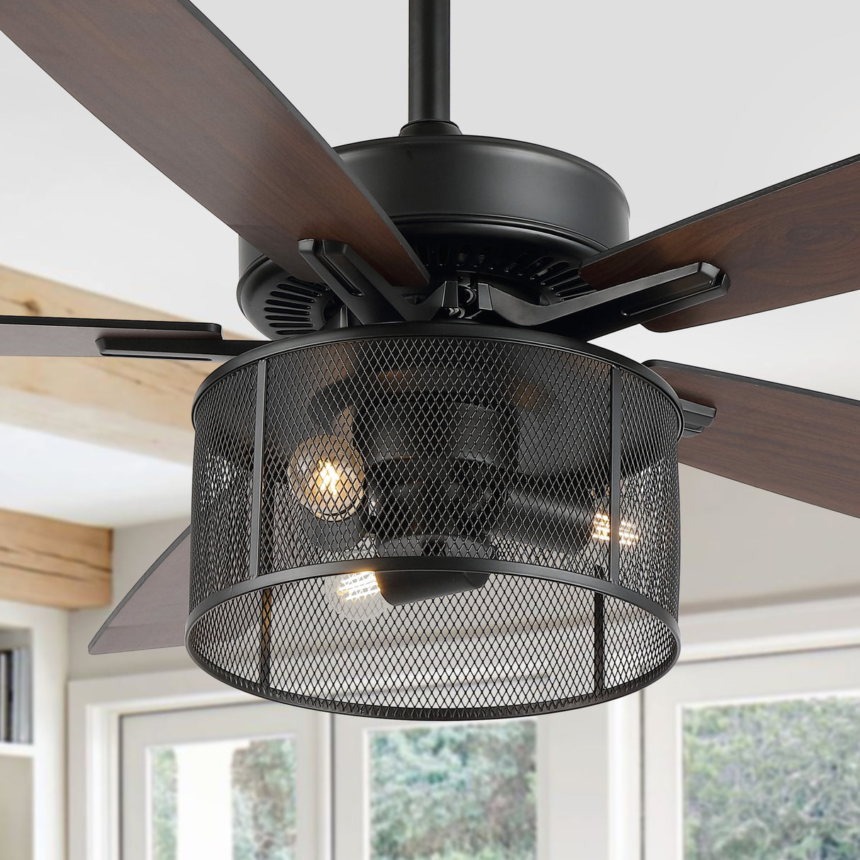 Max-3-Light-Farmhouse-Industrial-Iron/Wood-Mobile-App/Remote-Controlled-LED-Ceiling-Fan-Ceiling-Fans