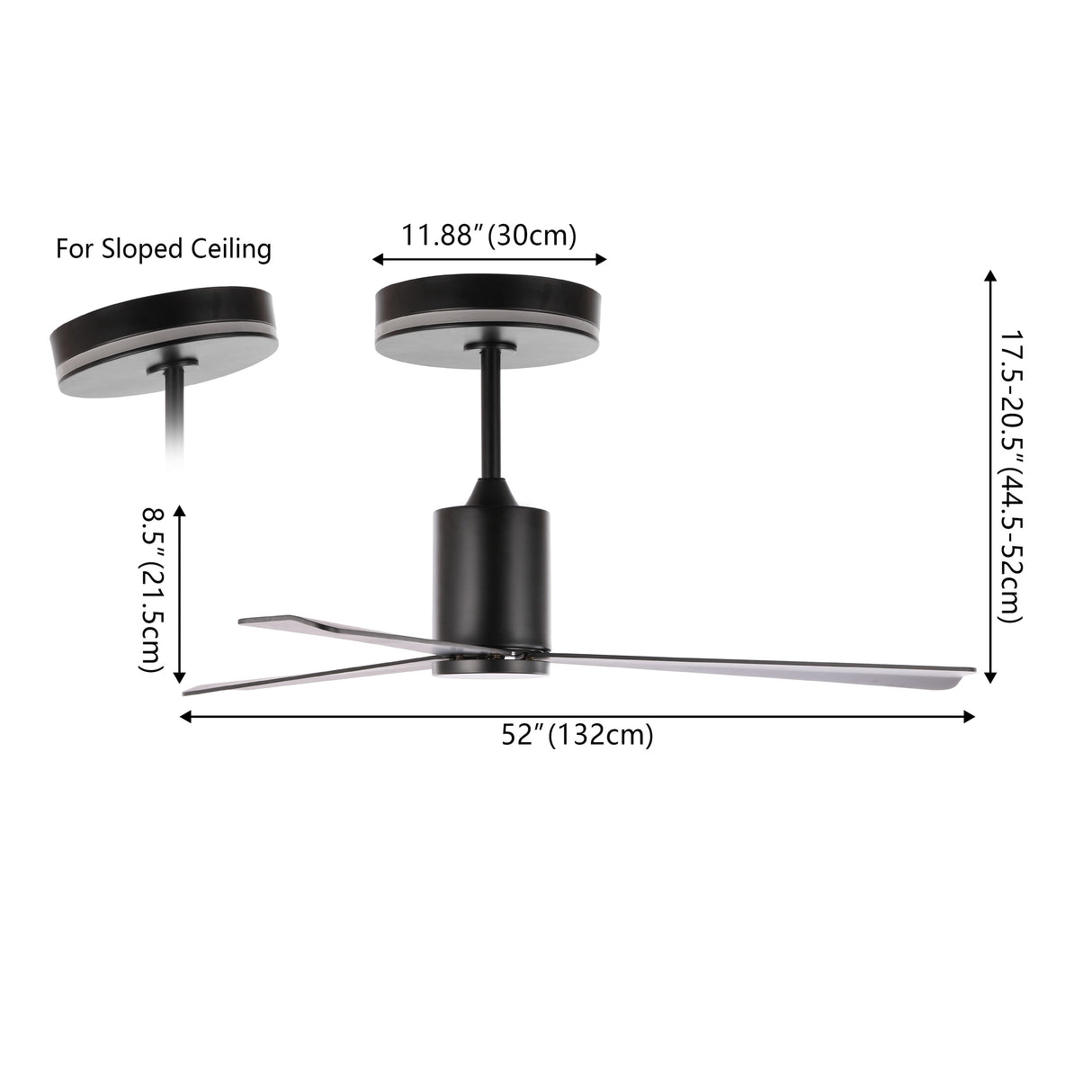 Levi 1-Light Contemporary Minimalist 6-Speed Iron Height Adjustable Integrated LED Ceiling Fan with Remote