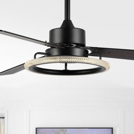 Remy-1-Light-Modern-Industrial-Iron/Acrylic/Wood-Remote-Controlled-6-Speed-Integrated-LED-Ceiling-Fan-Ceiling-Fans