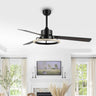 Remy 1-Light Modern Industrial Iron/Acrylic/Wood Remote-Controlled 6-Speed Integrated LED Ceiling Fan