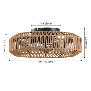 Rowan 4-Light Concealed-Blade Bohemian Ceiling Fan
