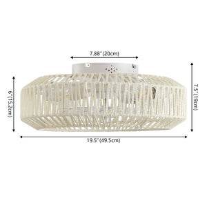 Rowan 4-Light Concealed-Blade Bohemian Ceiling Fan