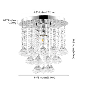 Lillibet 1-Light Traditional Transitional Iron LED Semi Flush Mount