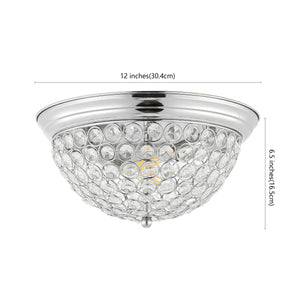 Malia 1-Light Traditional Transitional Iron LED Flush Mount