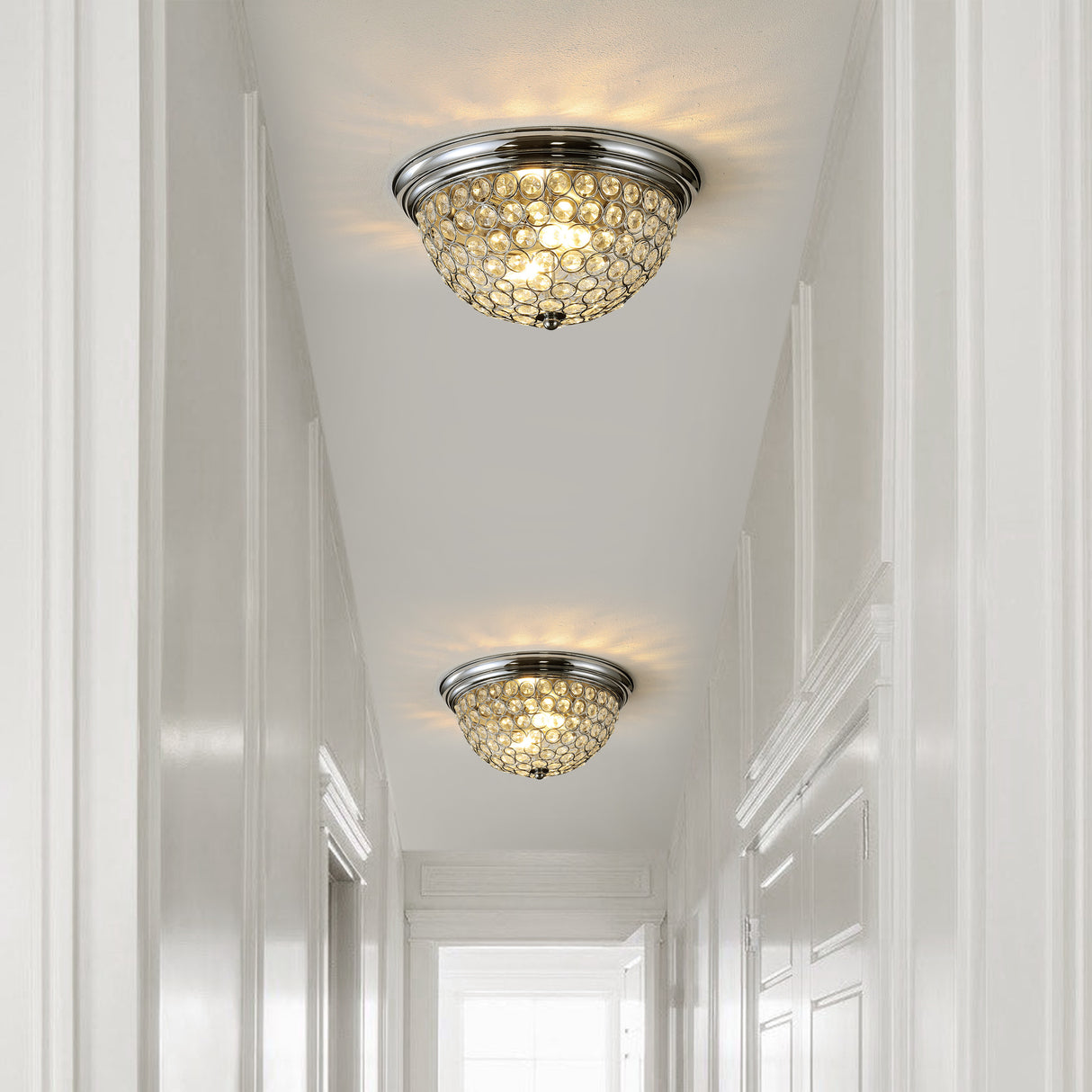 Malia 1-Light Traditional Transitional Iron LED Flush Mount