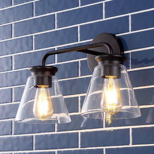Kondo 2-Light Modern Farmhouse Iron LED Vanity
