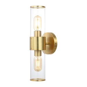 Quinn 2-Light Mid-Century Modern Iron/Acrylic LED Sconce