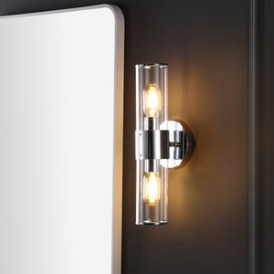 Quinn-2-Light-Mid-Century-Modern-Iron/Acrylic-LED-Sconce-Wall-Sconces