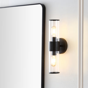 Quinn-2-Light-Farmhouse-Industrial-Iron/Acrylic-LED-Sconce-Wall-Sconces