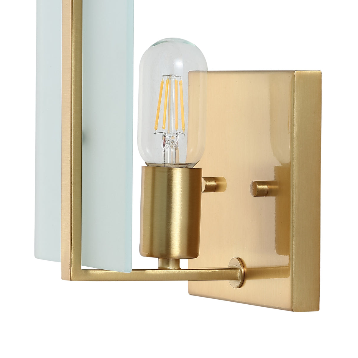Mila 1-Light Modern Coastal Iron/Glass LED Sconce