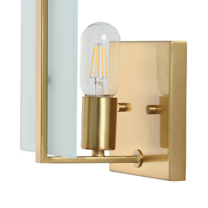 Mila 1-Light Modern Coastal Iron/Glass LED Sconce