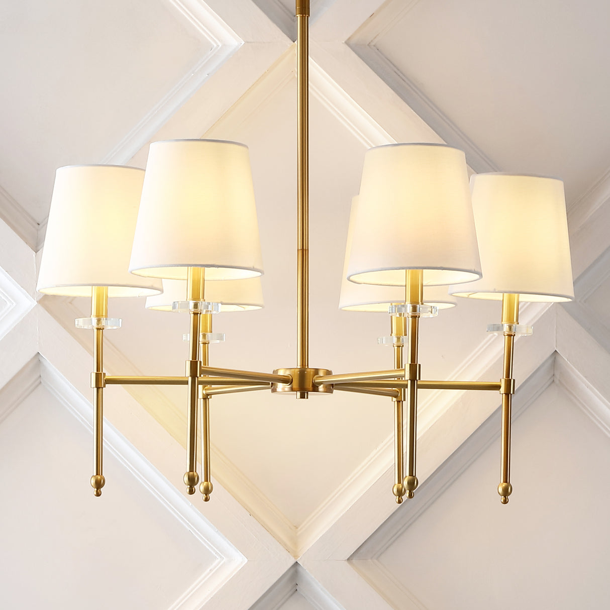 Cillian 6-Light Mid-Century Modern Iron LED Chandelier