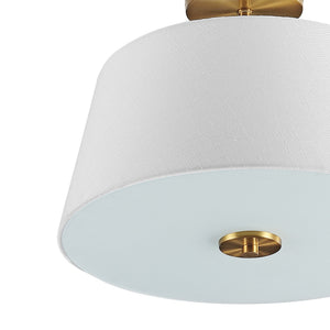 Isabella 3-Light Modern Midcentury Iron LED Semi Flush Mount