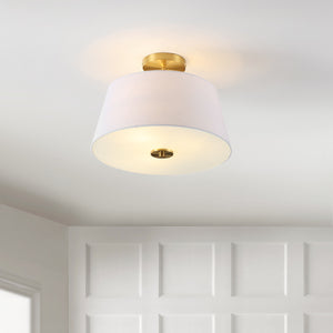 Isabella 3-Light Modern Midcentury Iron LED Semi Flush Mount