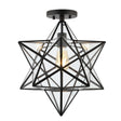 Ava-1-Light-Farmhouse-Bohemian-Iron/Glass-LED-Semi-Flush-Mount-Flush-Mounts