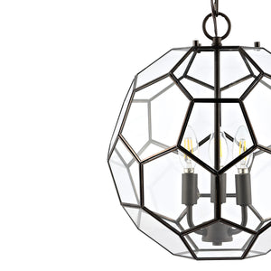 Bee 3-Light Modern Farmhouse Iron/Glass LED Pendant