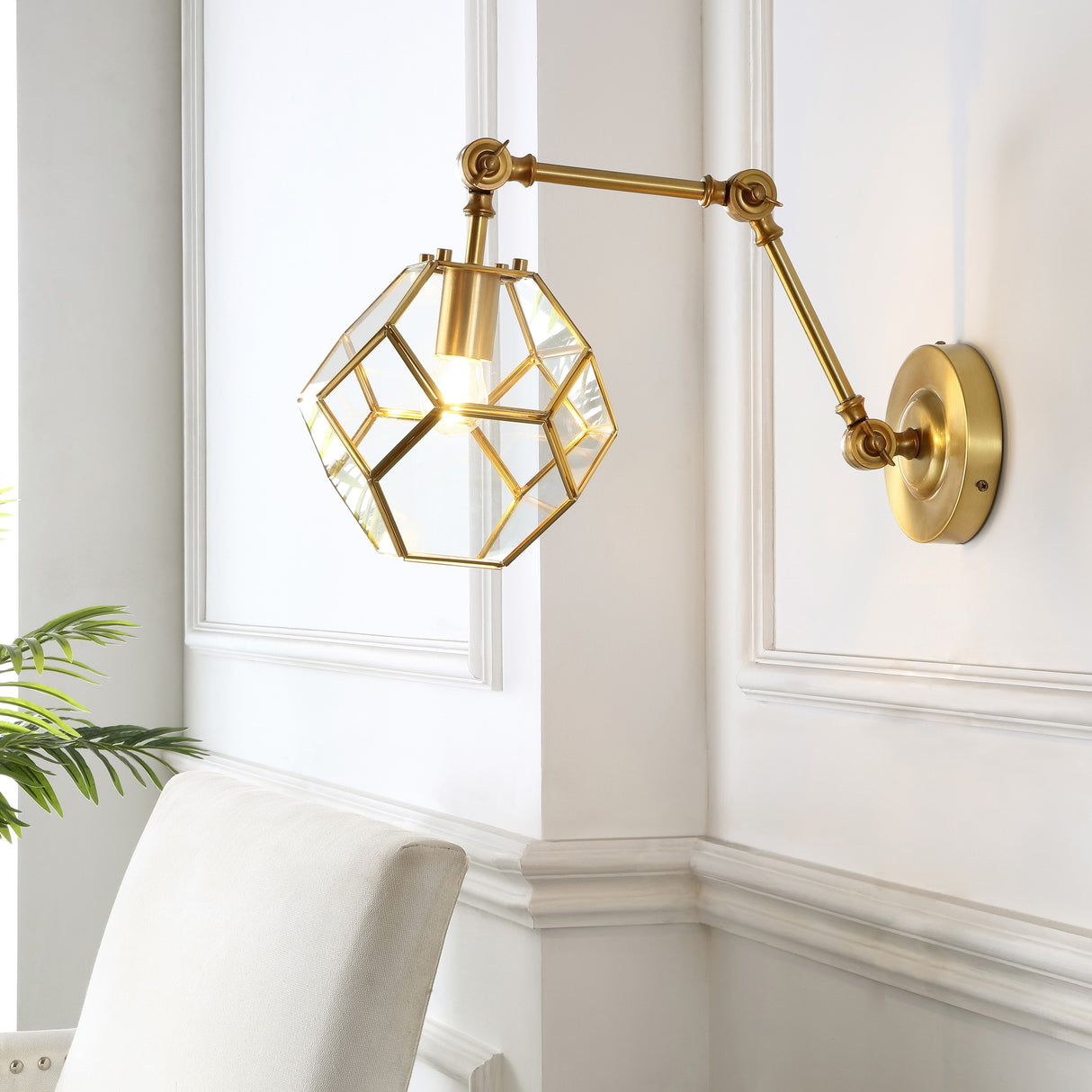 Honeycomb-1-Light-Modern-Contemporary-Arm-Adjustable-Iron/Glass-LED-Sconce-Wall-Sconces