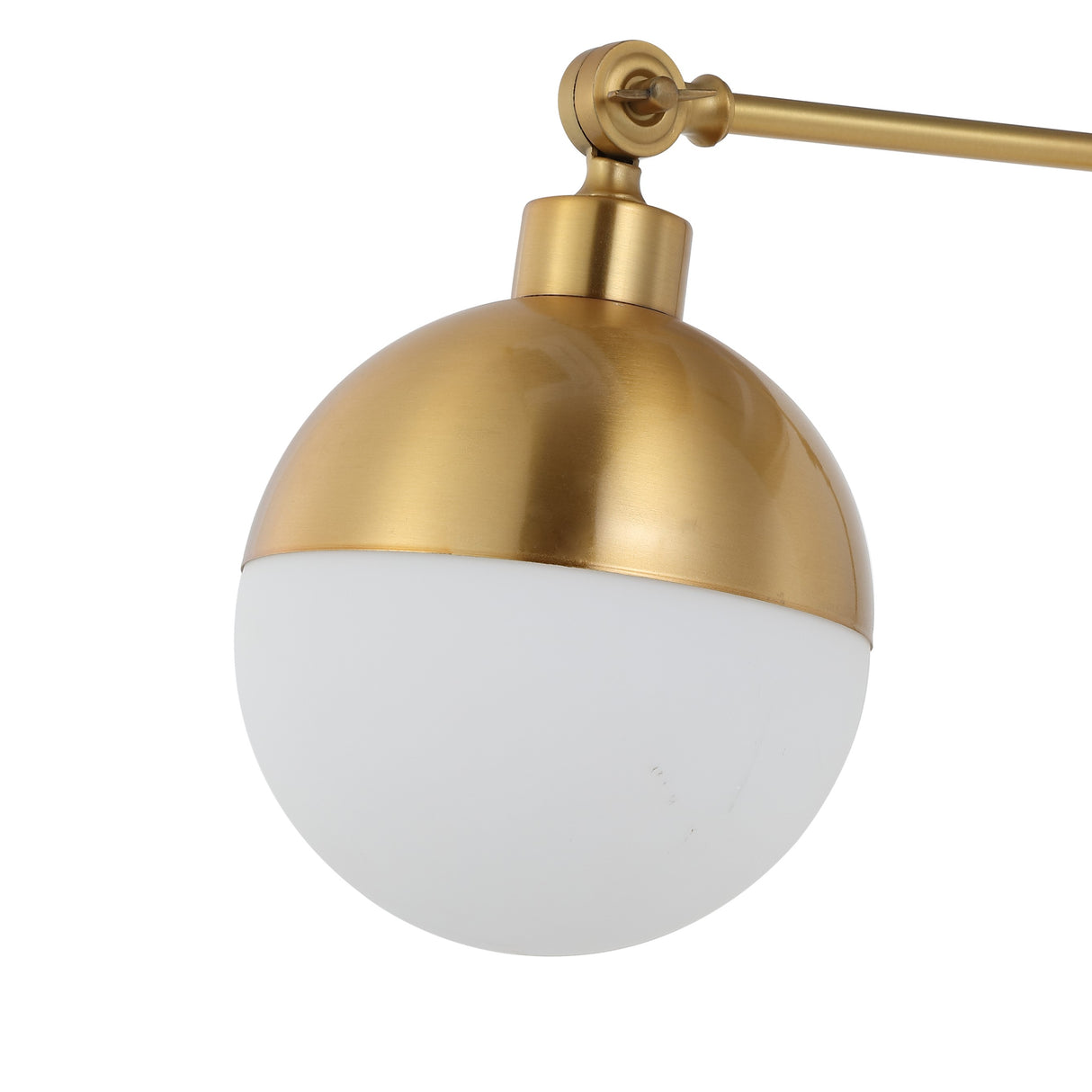 Alba 1-Light Mid-Century Modern Arm-Adjustable Iron/Glass LED Sconce