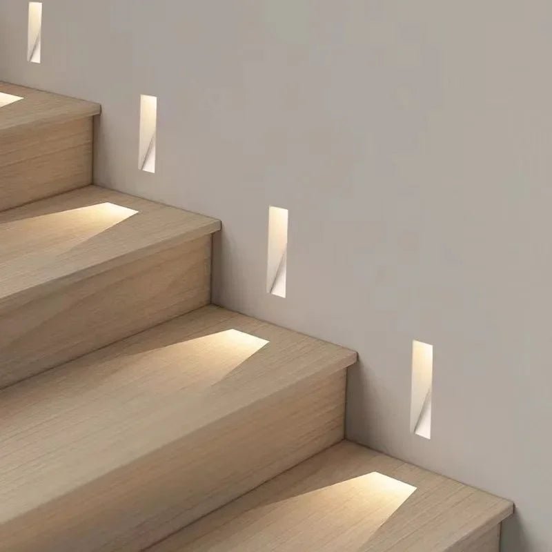 LED Stair Light with Motion Sensor Recessed Wall Step Light 110-240V