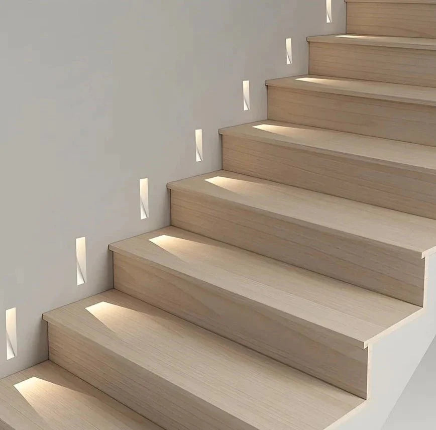 LED Stair Light with Motion Sensor Recessed Wall Step Light 110-240V