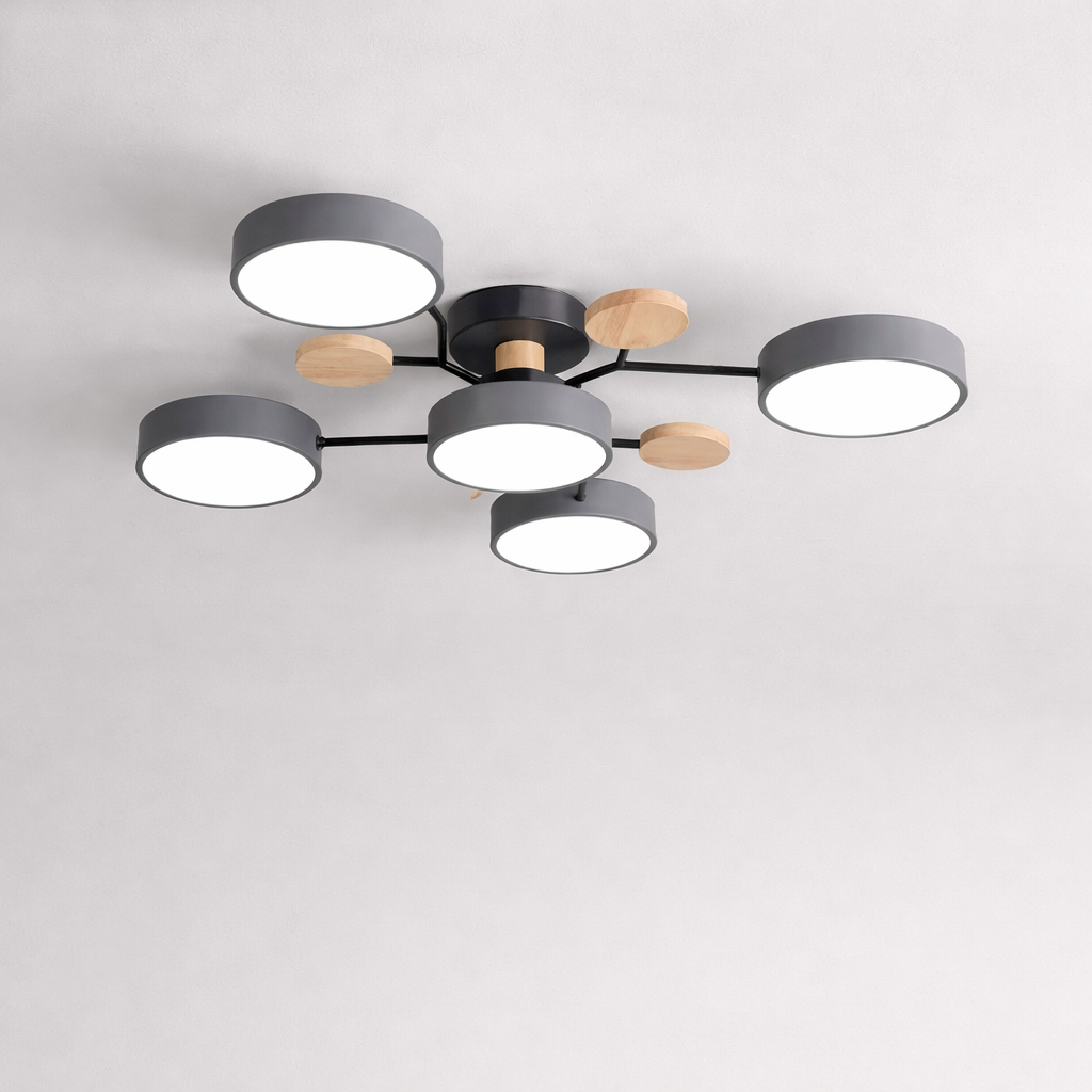 Modern LED Chandelier 3-Color Ceiling Pendant Light Nordic Lamp for Living Bedroom