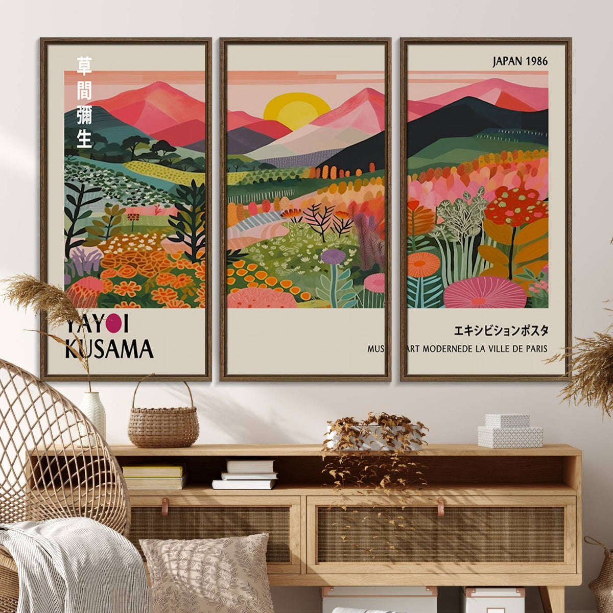 Japan 1986 Wall Art Canvas Print, Framed Yayoi Kusama
