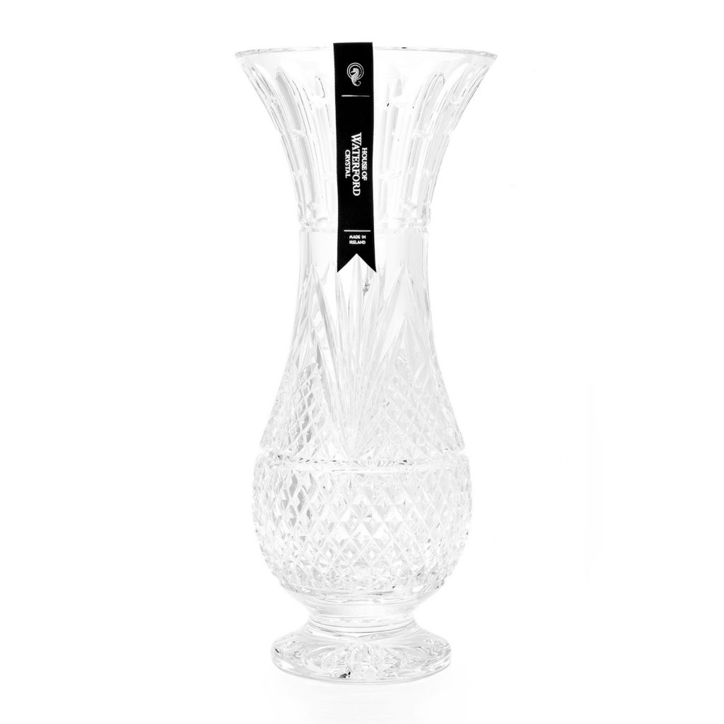 House of Waterford Bluebell 14" Crystal Footed Vase