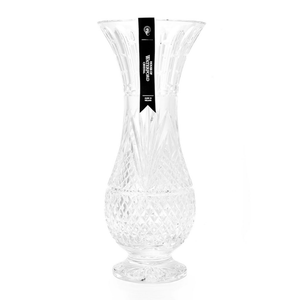 House of Waterford Bluebell 14" Crystal Footed Vase