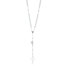 Waterford Crystal Tranquility 15.5" Blue Glass Beaded Rosary