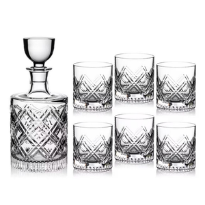 Marquis by Waterford Oblique Decanter & Set of 6 Tumblers