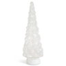 At Home w/ Jorge Parez Choice of Size Clear Glass Flocked LED Tree