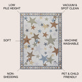 Star Gazer Geometric Machine-Washable Area Rug