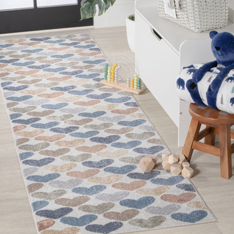 Dila-Modern-Hearts-Geometric-Machine-Washable-Runner-Rug-Runner-Rugs