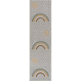 Minha Rainbow Dot Modern Machine-Washable Runner Rug