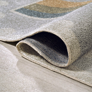 Minha Rainbow Dot Modern Machine-Washable Runner Rug