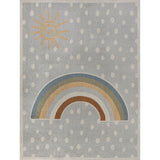 Minha Rainbow Dot Modern Machine-Washable Area Rug