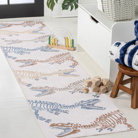 Kingdarr-T-Rex-Modern-Kids-Machine-Washable-Runner-Rug-Runner-Rugs
