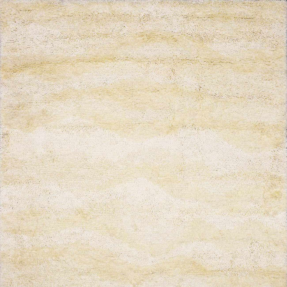 Kettering Solid Cream Wool Shag Rug