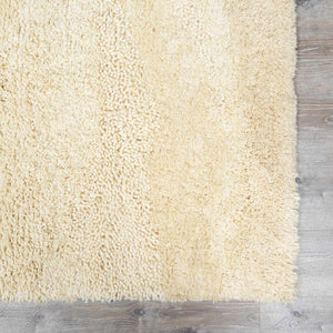 Kettering Solid Cream Wool Shag Rug