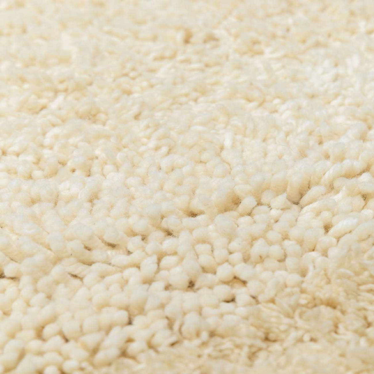 Kettering Solid Cream Wool Shag Rug