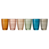 Tonal Hobnail Highball Glassware, Set of 6