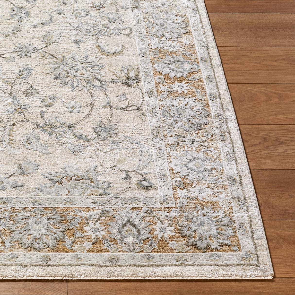 Kerem Cream Damask Rug